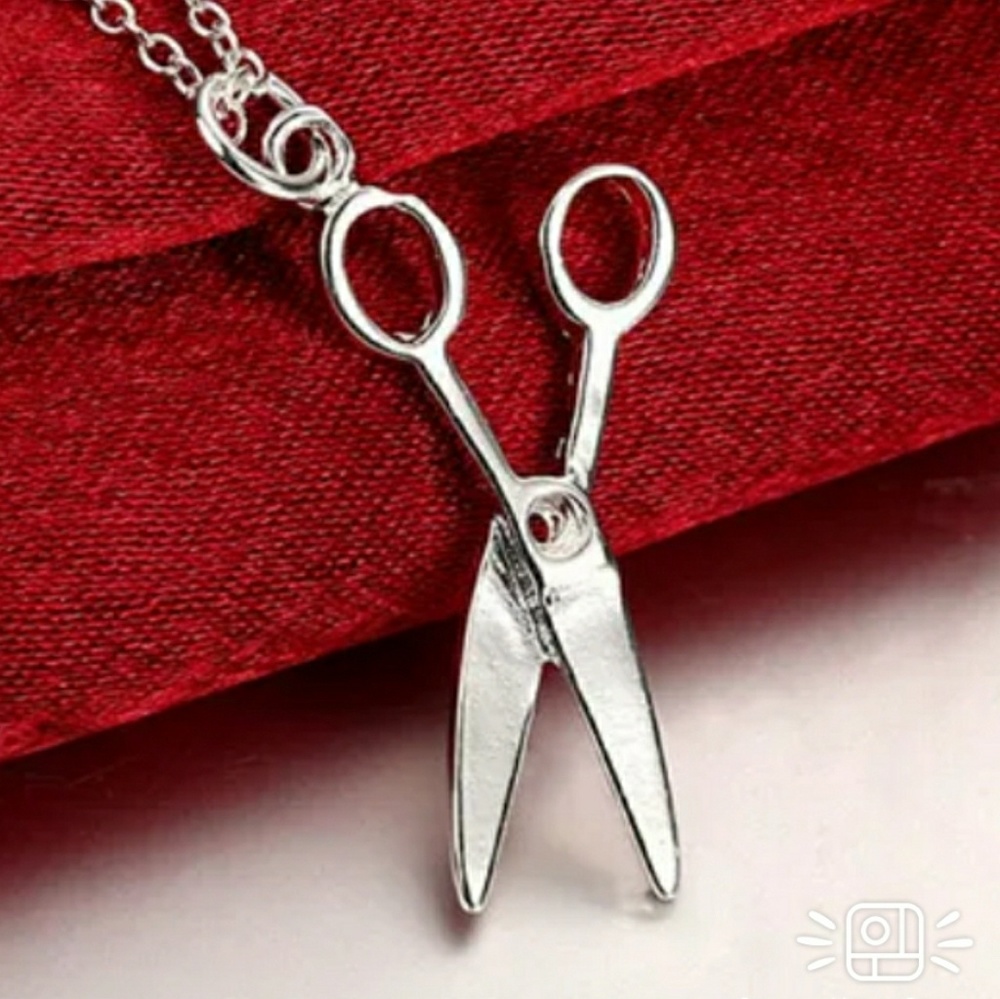 .925 sterling silver scissors charm